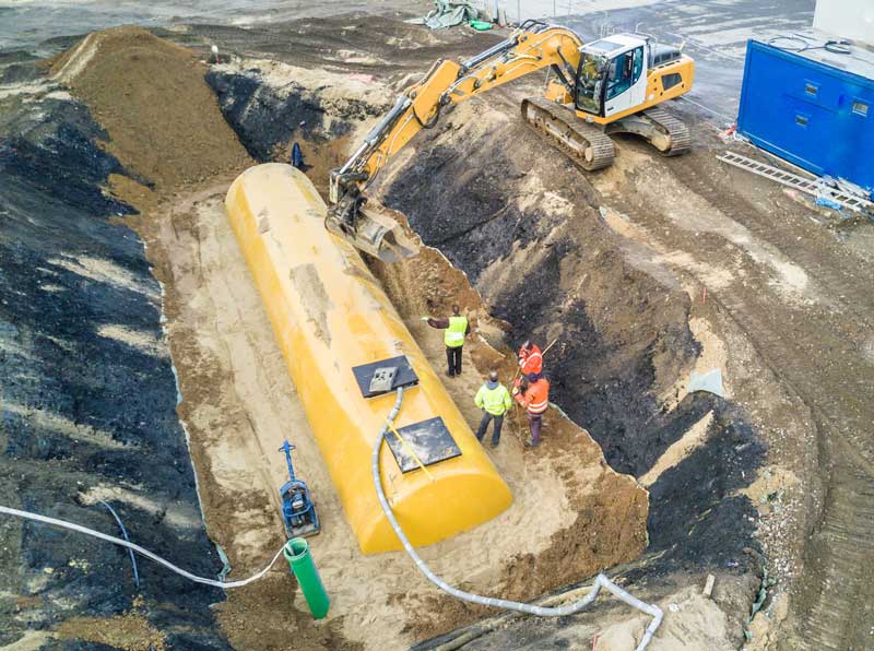 Retrait d’un réservoir souterrain lors d’une excavation de sols